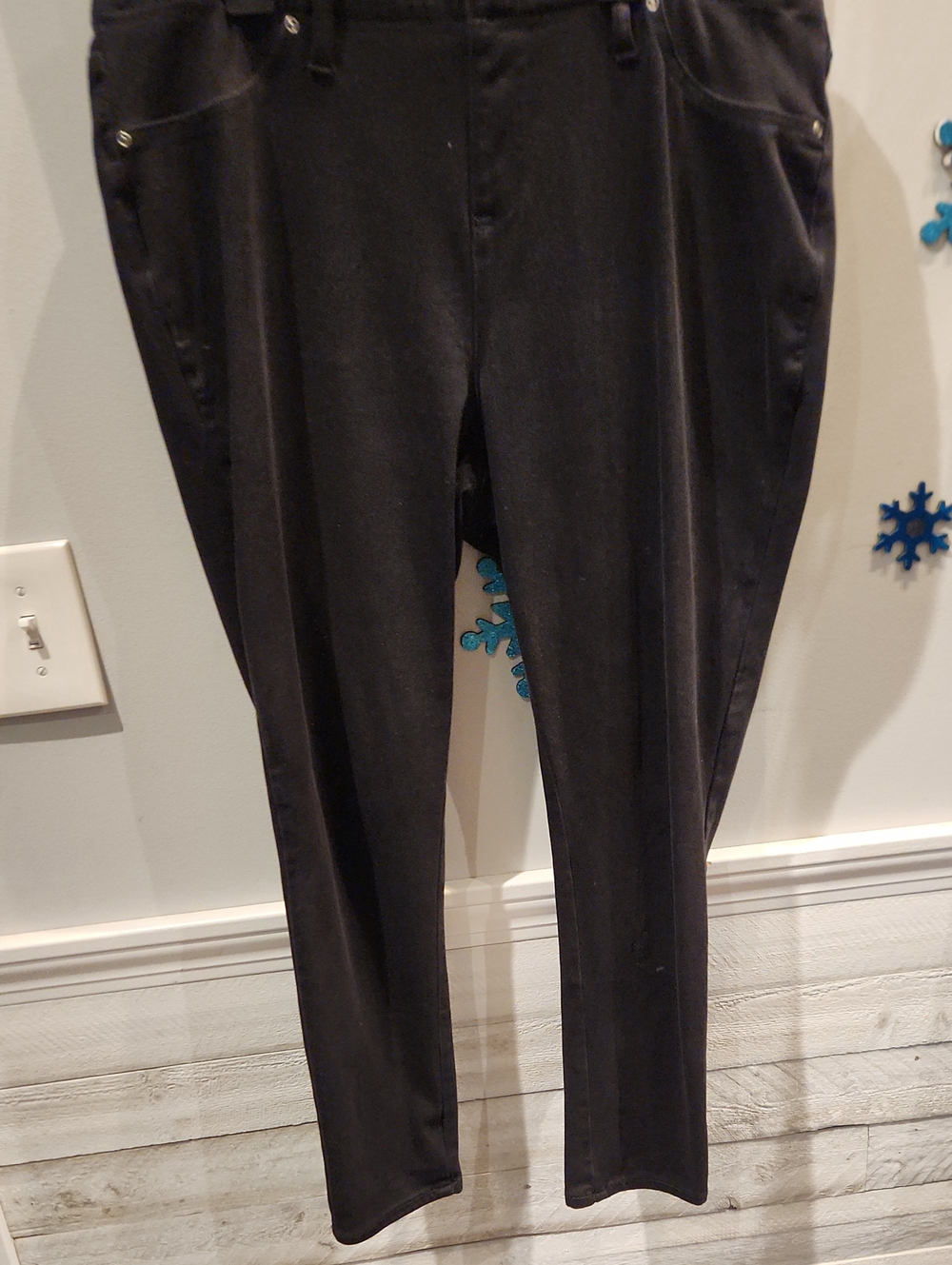 Terra & Sky Black Slim Stretch Women's Pants Sz 1X (16w-18w)